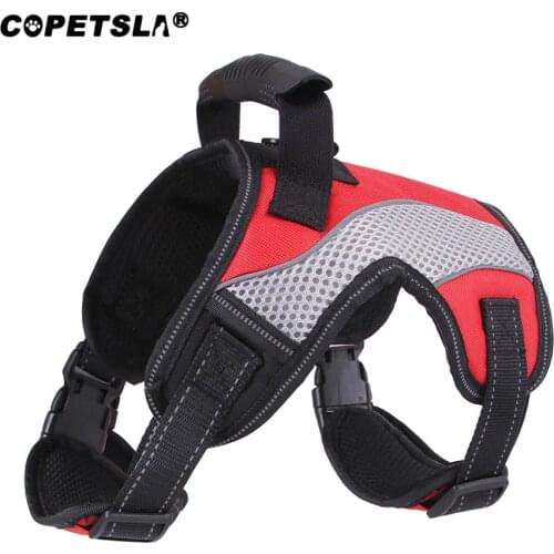 Copetsla Heavy Duty Dog Pet Harness Collar Adjustable Padded Extra Big Large Medium Small Dog Harnesses vest Husky Dogs Supplies