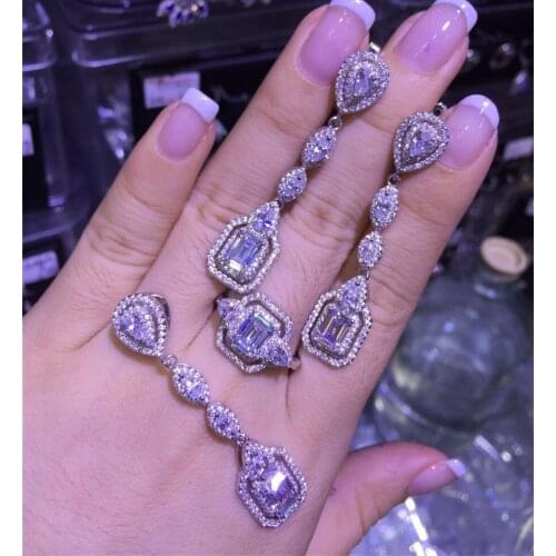 Cp35 Luxury Designer Fashion 925 Sterling Silver wedding party Jewelry cv