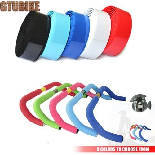 Colorful Anti-slip Cycling Road Bike Bicycle Cork Handlebar Wrap Tape White with Bar Plugs Cycling Equipments