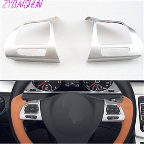 Car Steering Wheel Button Decoration Sticker Car-Styling for VW Golf 6 7 Jetta Mens Polo Sagitar Passat GTI R20 beetle scirocco