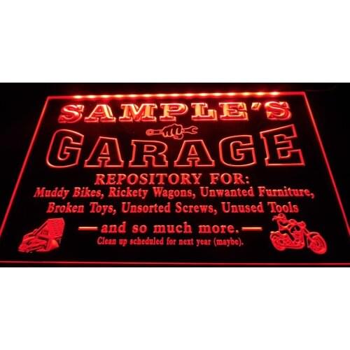 DZ017- Garage Repair Room Bar Beer LED Neon Light Sign hang sign home decor crafts