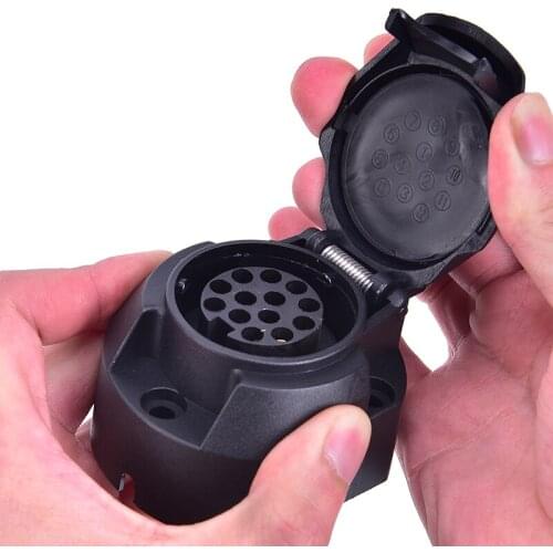 Hot sale 12V Plastic Trailer Socket Boat Trailer Accessories 7 Pin way core pole Caravan Connector adapter RV Accessories