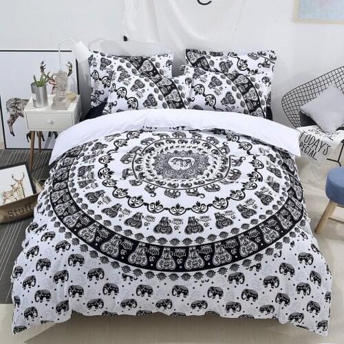 3D New Mandala Bohemian Digital Printing three-piece Bedding Set High Quality Soft skin-friendly Pillowcase Quilt Cover Boy Gril