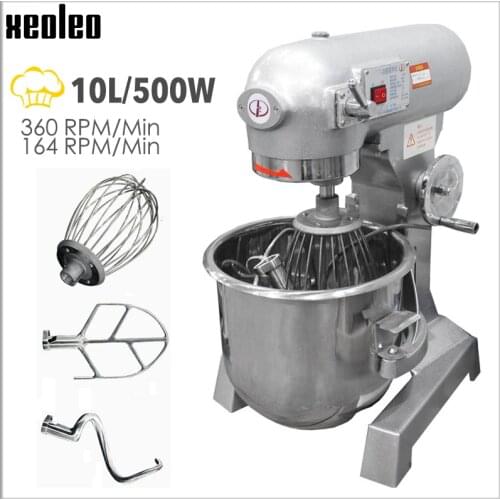 XEOLEO Dough mixer Planetary mixer Cake mixer Food Stand Mixer 10L Cream Egg Whisk Blender Commercial Kneading machine 500W 220V