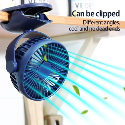 Mini Portable USB Clip Desktop Fan Rechargeable Table Cooling Clamp Fan 360 Degree Rotation Adjustabgle Clip-on Fan Homehold Fan
