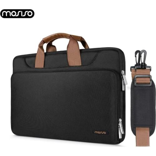 MOSISO Laptop Sleeve Bag 13.3 14 15.6 inch Notebook Bag for Macbook Air Pro 13 15 Computer Shoulder Handbag Briefcase with Belt
