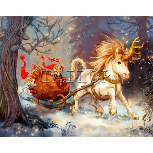 Cuadros full square 5d diamond painting kit set complet Cross stitch embroidery dirll drawing mosaic landscape horse unicorn art