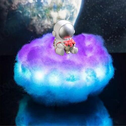 Bedside Table Lamps LED Clouds Flower Astronaut Kids Bedroom Decor Night Light Intelligent Night Light Corridor Bathroom