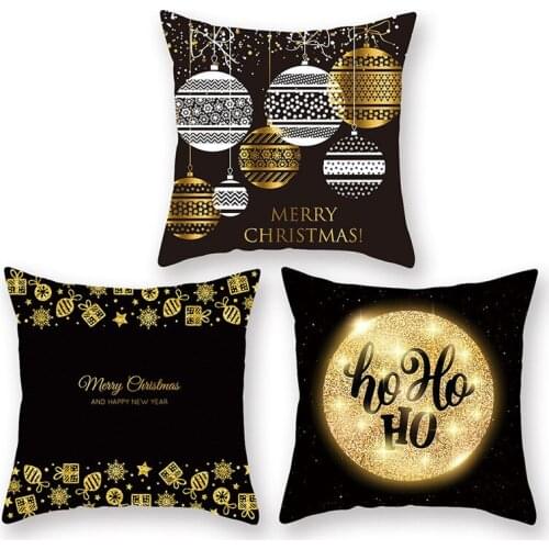 Christmas Pillowcase Office Living Room Bedroom Sofa Pillowcase Home Decoration Polyester Peachskin Pillowcase