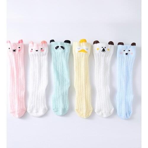 Baby newborn girls drooling high-knee fashion stockings lace stockings for child autumn cotton cotton cotton cotton baby socks