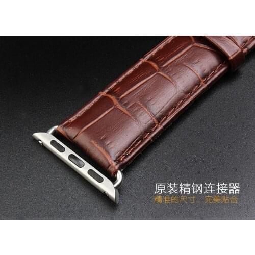 Series 6/5/4/3/2/1 For Apple Watch Band 38 42 40 44mm For iwatch se wristband leather crocodile pattern
