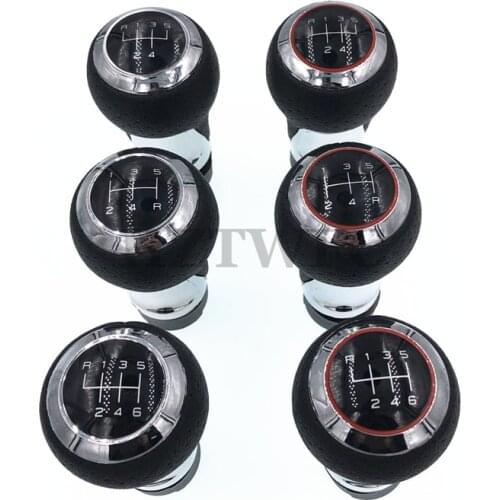 5 6 Speed Gear Car Shift Gear Knob Black And Red For Audi A4 S4 B8 8K A5 8T 8F Q5 8R S Line 2007 2008 2009 2010 -2015