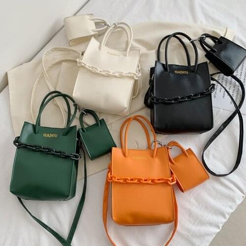PU Leather Crossbody Bags Simple Solid Color Summer Lady Top-handle Handbags Female Simple Totes for Women 2020 Trend