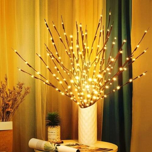 LED Cherry Flower Branch Lamp LED Flower Christmas String Lights Willow Branch Lamp Desk Night Lamp Waterproof Garland Lights