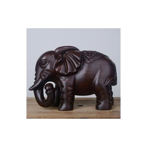Elephant ornaments are like household decoration ebony carving safety Best wishes Decorative Ornaments