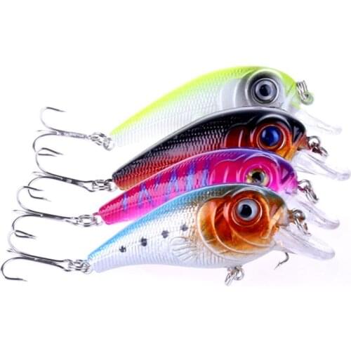 High Quality 4 Colors 7CM-11.3G-6# Hooks Fat Crankbait Plastic Bionic Multi-function Fishing Lures