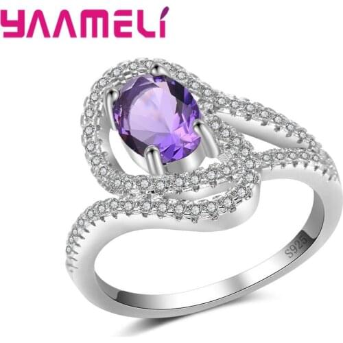 Fashion Brillant Summer Wear Accessories 925 Sterling Silver Women Finger Rings Pretty Party Jewelry For Ladies Girls
