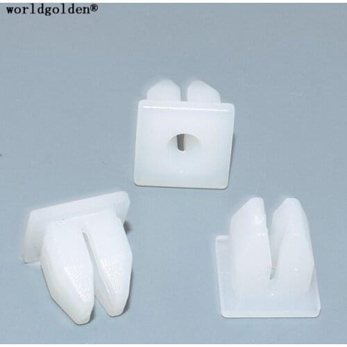 Worldgolden 100pcs plastic fasteners Bumper Mud Guard Nut for Hyundai#14913-05010