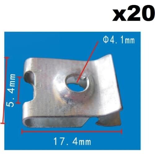 20x For Honda Mudguard steel clip / Nut Fairing Screw Clip