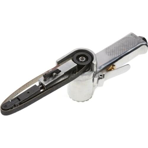 3/8 Inch Air Belt Sander with 3 Pcs Belts 10 mm Mini Air Belt Grinder For Plastic, Aluminium, Iron, Steel and Metal Polishing