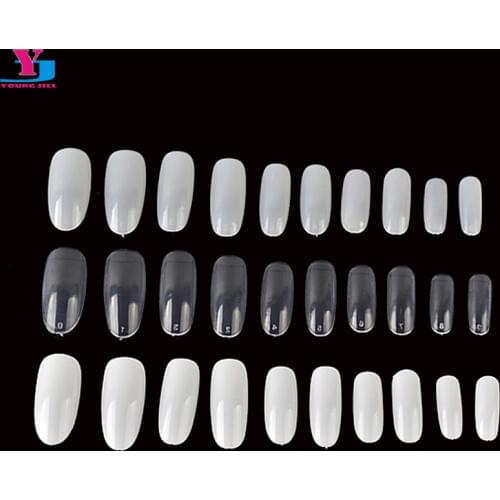 500pcs Oval Clear/Nature/White Fake Nails Salon Full Cover French Unhas Artificiais Acessorios Para Mulher Press On Nails Cheap