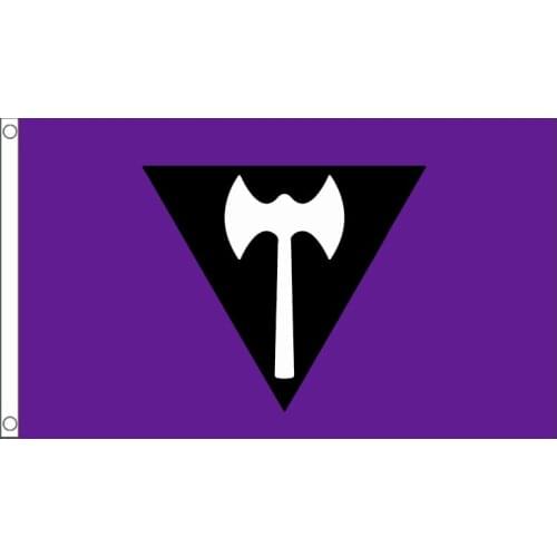 Free shipping xvggdg 90+150cm LGBT transgender pride Flag rainbow butch labrys lesbian pride flag