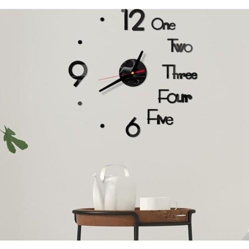 Modern Design 3d Real Big Wall Clock Modern Design Rushed Quartz Clocks Fashion Watches Mirror Sticker Diy Living Room Decor
