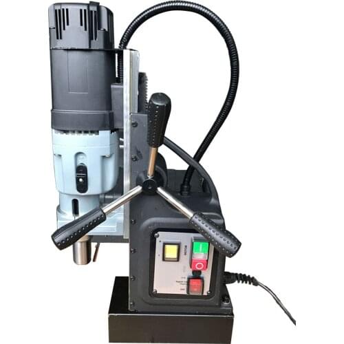 1800W Magnetic Base Drilling Rig 2 Speed Adjustable Magnetic Drill Maximum Drilling 60mm Black Magnetic Base Drilling Rig