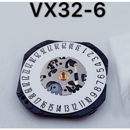 Watch accessories new original Japanese VX32E movement VX32 three pin six point window quartz movement without batteries