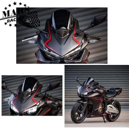 Motorcycle Sports Racing Double Bubble Windshield WindScreen Deflector For HONDA CBR500R CBR500 R 2019 2020 CBR500-R '19-'20