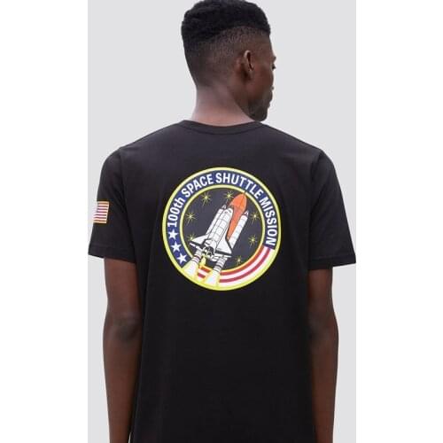 Space Mission Rocket Apollo unisex O neck printed t shirts men cotton short sleeve golf shirt