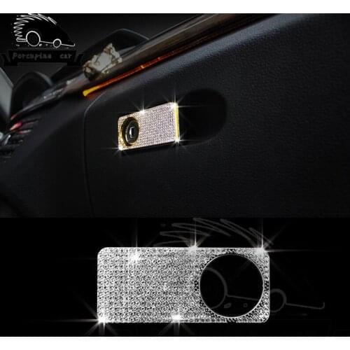 Car Style Interior Fingerboard Decoration Tool Box Trims Frame W205 Sequins Cover For Mercedes C200L E Class GLK GLC CLS SL GL M