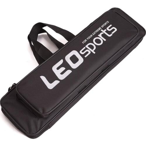 LEO Black single layer steel wire fishing bag Portable mini torpedo bag Single layer fishing bag