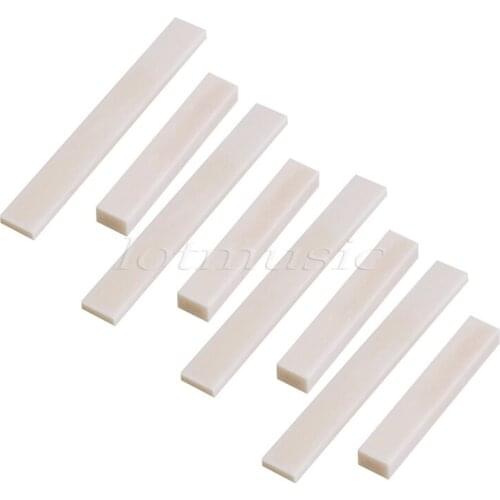 4Set Blank Bone Nut 52 x 6 x 9 Saddle 80 x 3 x 10 for Guitar Bass Replacement