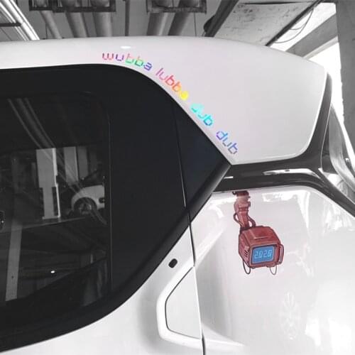 Car Styling Decals Automobile Window Tail Computer Case Motorcycle Sticker for Anime wubba lubba dub dub bird language portal