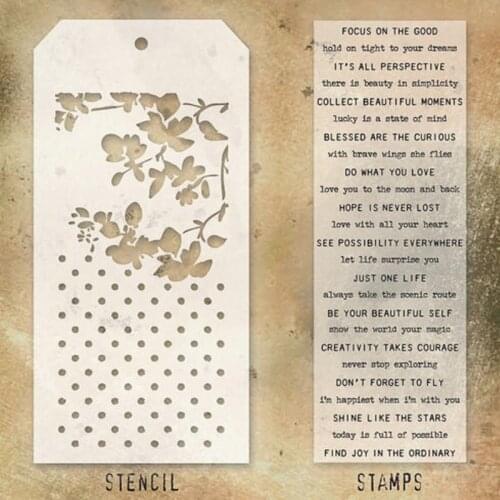 2021 New Flowers Pattern Clear Stamps Stencil For DIY Making Words Greeting Card Background Scrapbooking No Metal Cutting Dies