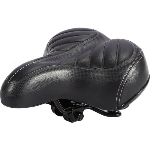 New Comfort Wide Big Bum Mountain Road Bike Bicycle Sporty Soft Pad Saddle Seat Bicycle Saddle Black