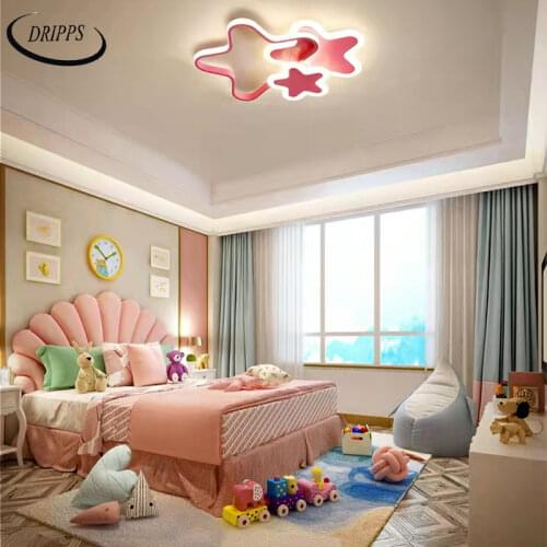 Nordic modern childrens cartoon style new LED light source ceiling lamp bedroom childrens room
