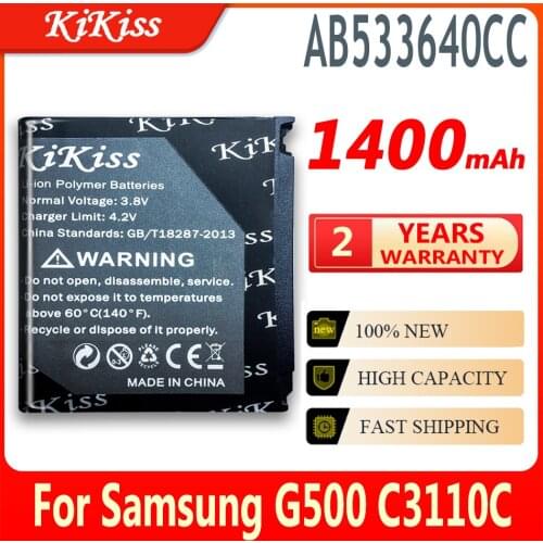 Original KiKiss 1400mAh Battery AB533640CC AB533640CU For Samsung S6888 S3710 S3600 GT-S3600i S3930C S3601 S5520 S569 F338