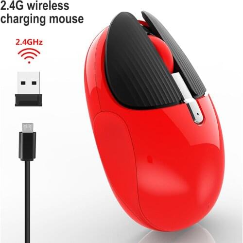 Rechargeable 2.4G Wireless Mouse Mute Rabbit Rabbit Mouse One-click Return Desktop Office Mouse600mAh Pc Computer Mouse Fornite