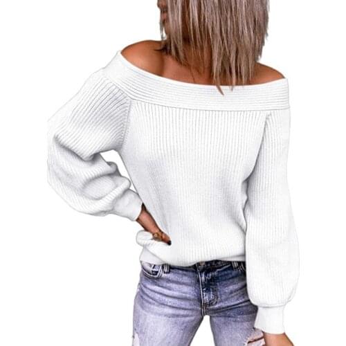 Женские пуловеры с открытыми плечами RANMO China At AliExpress