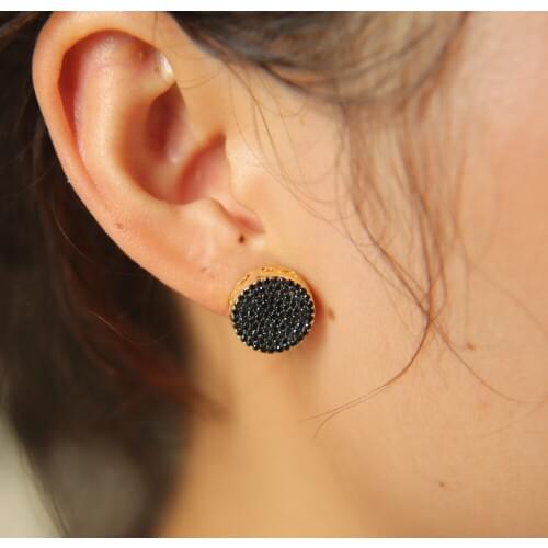 Brinco New Arrival Limited Brincos Women Stud Earrings black Cz Hollow Earring For Men Jewelry 2019 Earpins Not Allergic