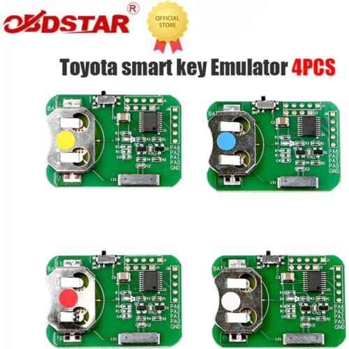 OBDSTAR Smart Key Simulator for Toyota 4PCS Works with X300PRO4/X300DP/X300DP PLUS