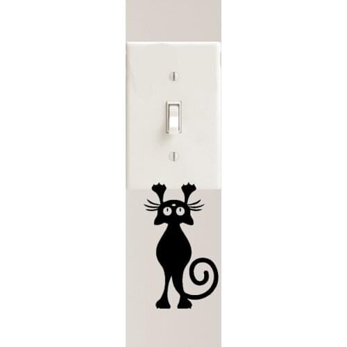 Falling Cat Vinyl Decal Sticker Light Switch Kids Nursery Window Laptop Home Decor Many Colours Choose