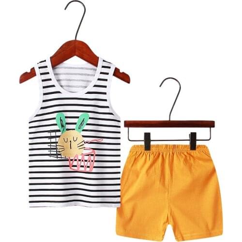 New Summer Baby Clothes Suits Children Girls Cartoon Fashion Vest Shorts 2Pcs/sets Toddler Casual Clothing Infant Kids Outfits