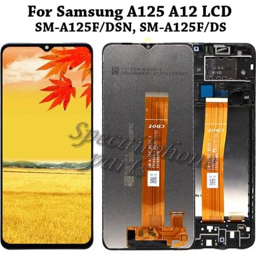 Display For Samsung Galaxy A12 A125 Display LCD with frame touch screen Digitizer Assembly for Samsung A125F LCD replacement