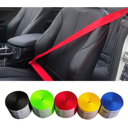 1.2mm thickness x 4.8cm x 360cm Car seat belt color personality Modification decoration car seat belt Styling Auto accessories