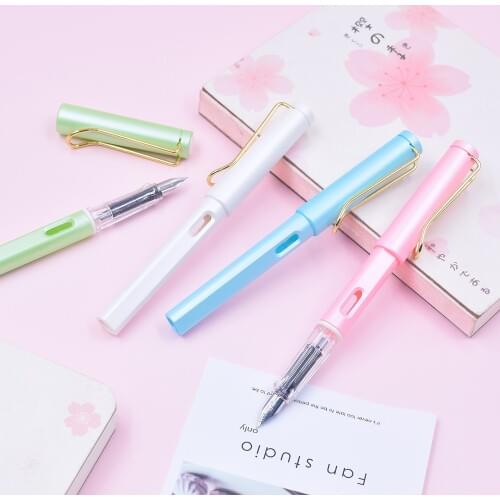 1 pcs Erasable Fountain Pens Candy pearl ink Nib 0.5mm student Calligraphy Signature student pens School Office Writing