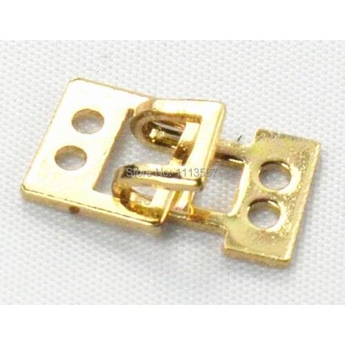100pieces Craft Gold Metal Waist Extender Hooks & Eyes Clasps Button Sewing On Garment Button for Clothes Hooks 17mm NK126