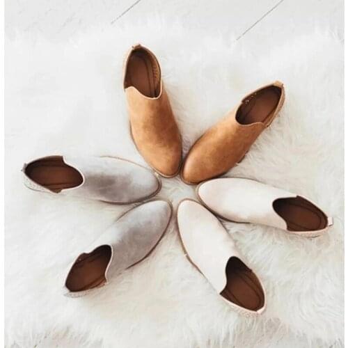 2019 Spring Fashion New Pointed Thick With Hollow Short Boots Four Seasons Womens Bare Boots Women Street Shopping Shoes